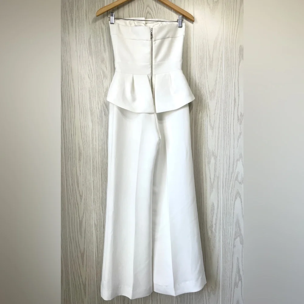 CUE Strapless White Wide-Leg Jumpsuit AU 6 / US 2 EUC - Picture 3 of 5